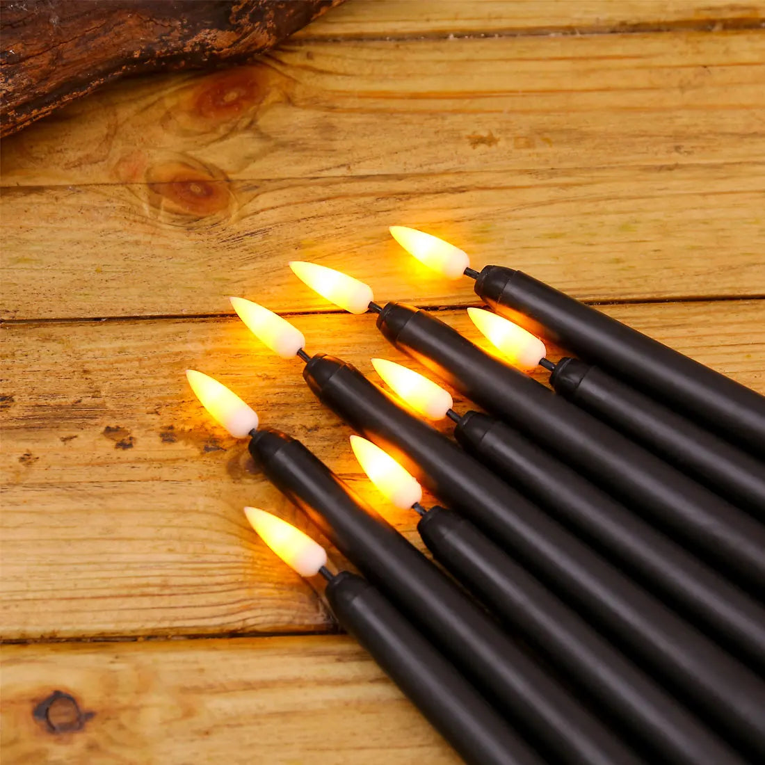 Vivolux | Frendorf - Schwarze LED-Teelichter ohne Flamme mit Fernbedienung für eine unvergessliche Atmosphäre