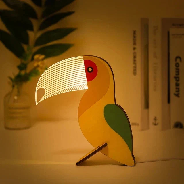 Vivolux | Charmante Holztiere LED Nachttischlampen