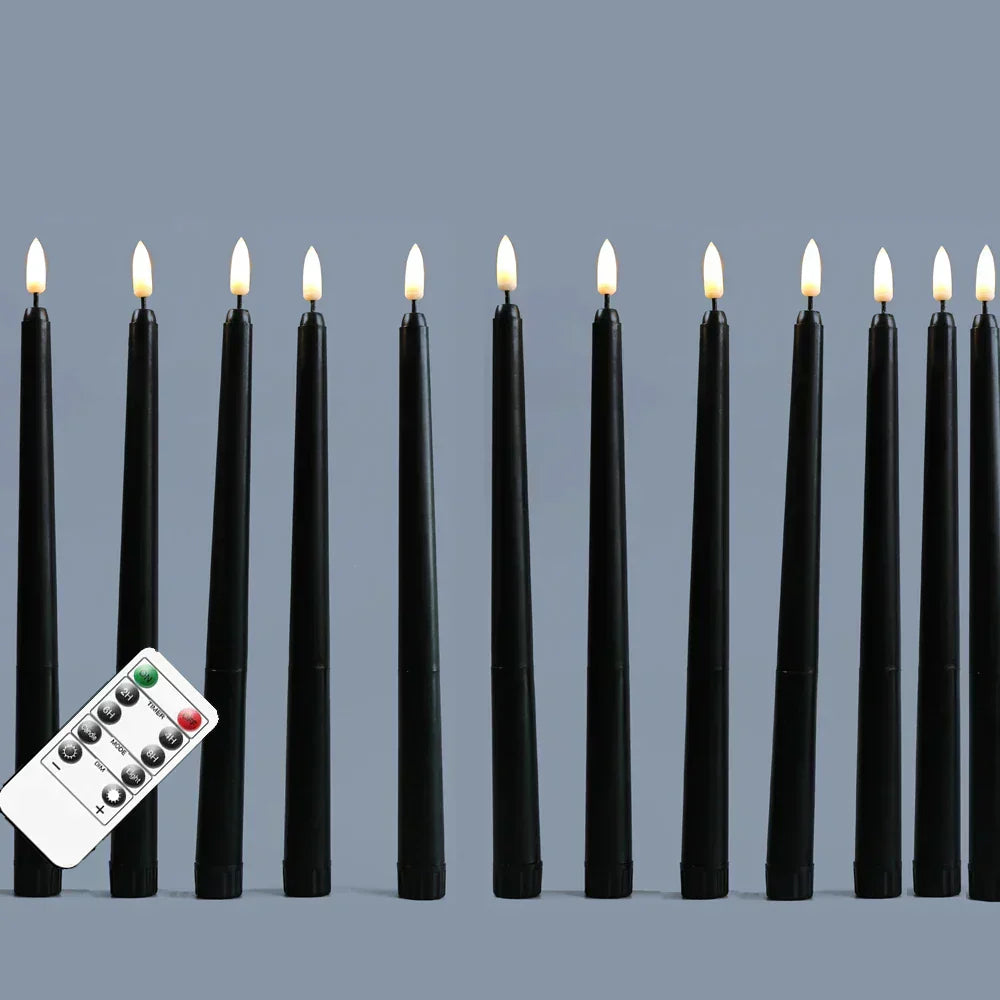 Vivolux | Frendorf - Schwarze LED-Teelichter ohne Flamme mit Fernbedienung für eine unvergessliche Atmosphäre