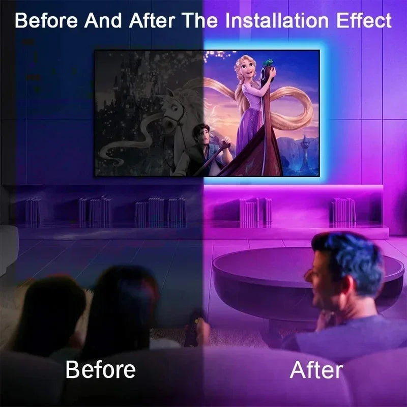 Vivolux | USB RGB LED Strip Lichter mit App-Steuerung für Raum- & Fernseher-Hintergrundbeleuchtung Deko