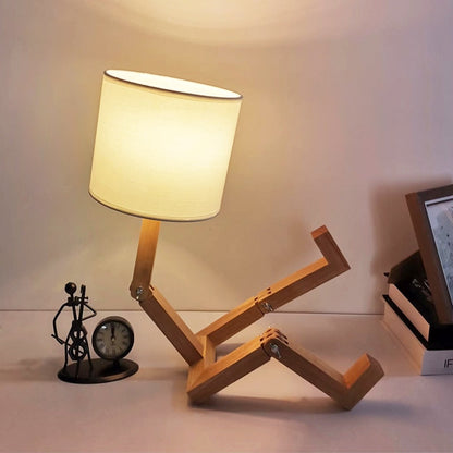 Vivolux | Robot Form Holz Tischlampe