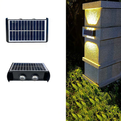 Vivolux | Moderne Einfachheit Solar Wasserfest Rechteckige ABS PMMA LED Wandleuchte Lampe Für Außenpatio