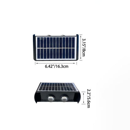 Vivolux | Moderne Einfachheit Solar Wasserfest Rechteckige ABS PMMA LED Wandleuchte Lampe Für Außenpatio