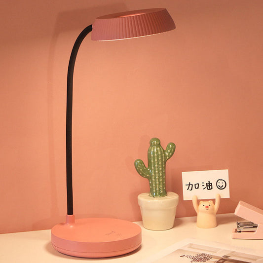 Vivolux | Nordic Minimalist Rundplatte LED Touch Augenschutz USB Schreibtischlampe