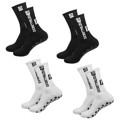 Vivolux | 4 Paar Fußballsocken Sport Grip Gummi rutschfeste Socken