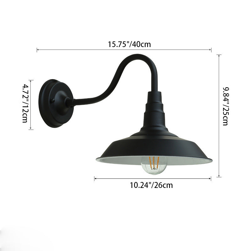Vivolux | Noctura Classic Wandlampe | Vintage Design | Eisenrahmen mit Rundem Glasschirm | 1-Licht Esszimmerbeleuchtung