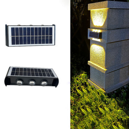 Vivolux | Moderne Einfachheit Solar Wasserfest Rechteckige ABS PMMA LED Wandleuchte Lampe Für Außenpatio
