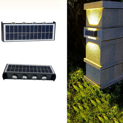 Vivolux | Moderne Einfachheit Solar Wasserfest Rechteckige ABS PMMA LED Wandleuchte Lampe Für Außenpatio