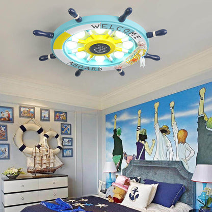 Vivolux | NautiGlow Kinderzimmer LED Deckenlampe | Segelboot-Design | Cartoon-Stil | Stimmungsvolle Beleuchtung