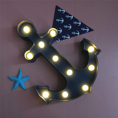 Vivolux | Skandinavische moderne Boot Anker ABS Batterie LED Wand Sconce Lampe