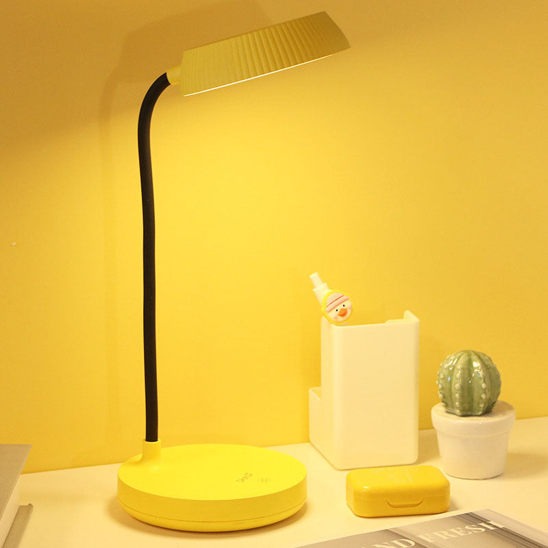 Vivolux | Nordic Minimalist Rundplatte LED Touch Augenschutz USB Schreibtischlampe