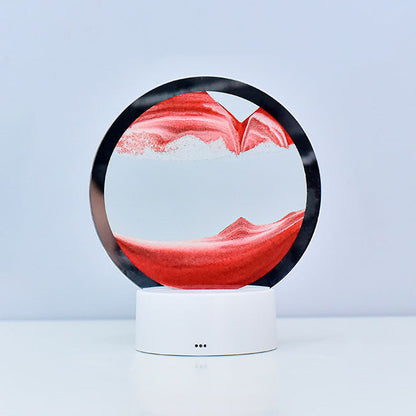 Vivolux | Kreative Runde Sanduhr Quicksand 3D LED Nachtlicht Tischlampe