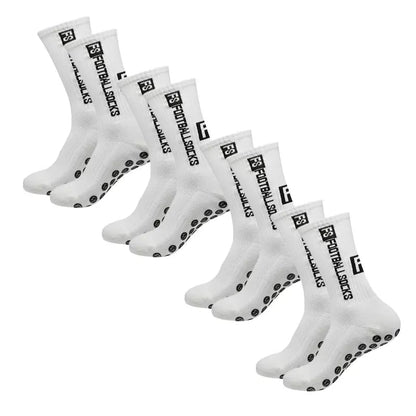 Vivolux | 4 Paar Fußballsocken Sport Grip Gummi rutschfeste Socken