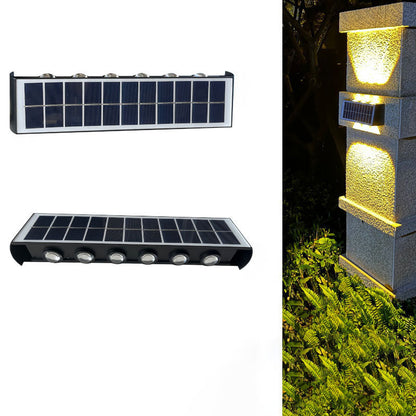 Vivolux | Moderne Einfachheit Solar Wasserfest Rechteckige ABS PMMA LED Wandleuchte Lampe Für Außenpatio