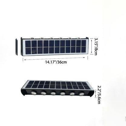 Vivolux | Moderne Einfachheit Solar Wasserfest Rechteckige ABS PMMA LED Wandleuchte Lampe Für Außenpatio