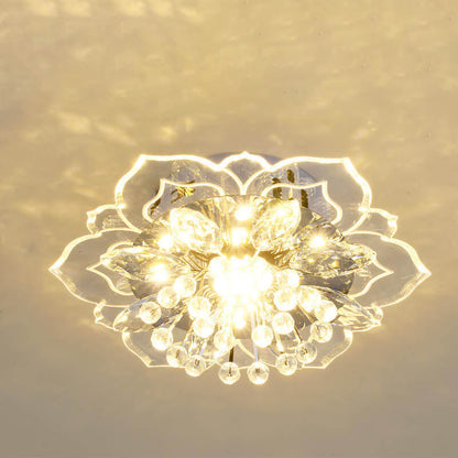 Vivolux | GlowPetal LED Kristall Deckenleuchte | Blumenförmig | Modernes Design | Energiesparend | Dekorative Beleuchtung