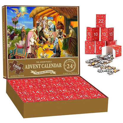 Vivolux | 1000PCS Weihnachten Puzzle Adventskalender - Weihnachtsgeschenk
