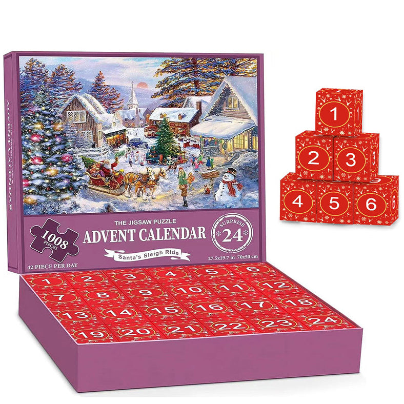 Vivolux | 1000PCS Weihnachten Puzzle Adventskalender - Weihnachtsgeschenk