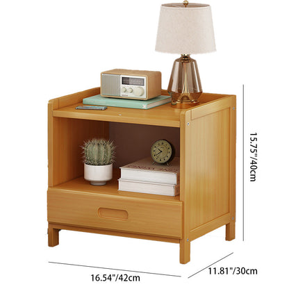 Vivolux | HanaCrate Japanischer Nachttisch | Massivholz | 1 oder 3 Schubladen | Minimalistisches Design für Schlafzimmer