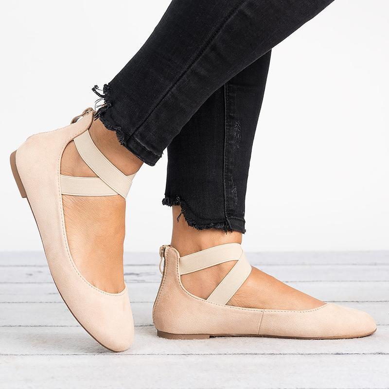 Vivolux | Frauen Pu Nubuck Flache Freizeit Ballerina Schuhe