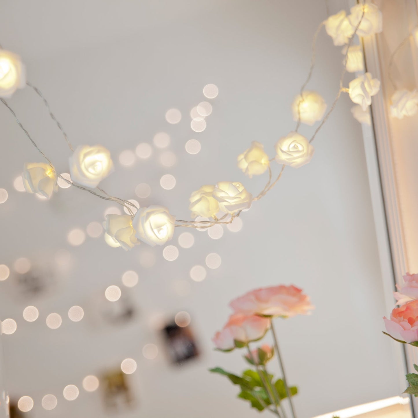 Vivolux | 30er LED Rosen Lichterkette  warmweiß