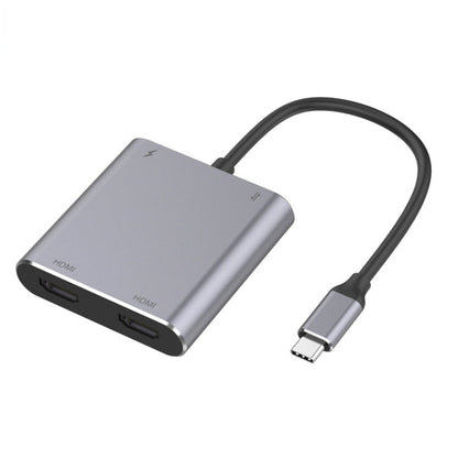 Vivolux | 4 in 1 Type-C zu Dual HDMI + USB + Type-C HUB Adapter