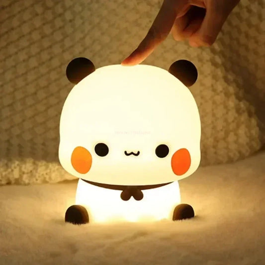 Vivolux | LED Nachtlicht Bär Panda Bubu und Dudu Lampe Niedliche Cartoon Nachtlichter Spielzeug Geschenke Tier Peripherie Schlafzimmer Dekorativ Wohnzimmer