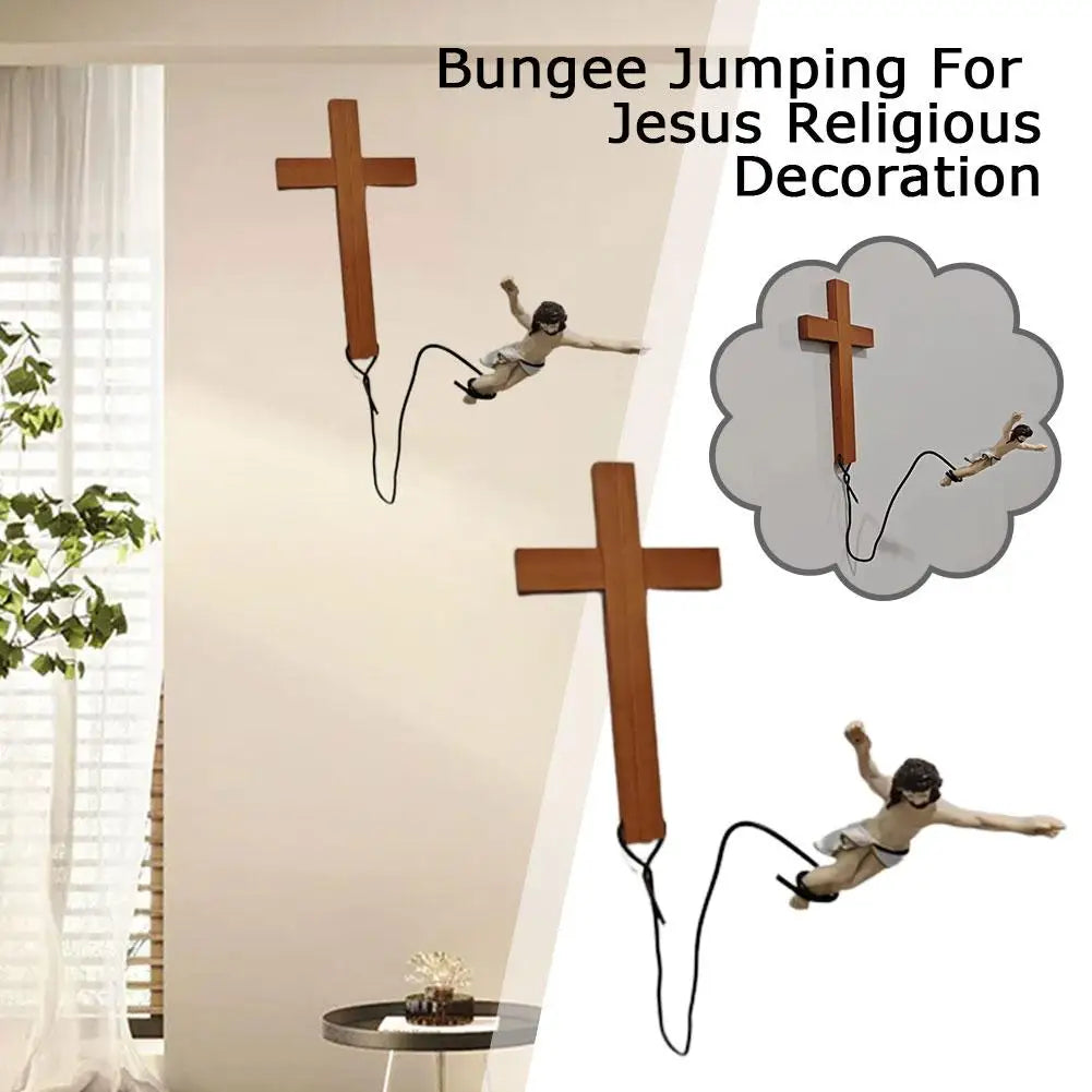 Vivolux | Bungee Jumping Jesus Easter Atmosphere Decorative Ornaments Christ Figure Religious Decorations Holiday Gifts Hanging Ornaments