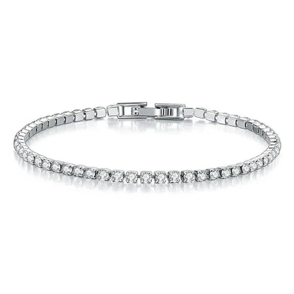 Vivolux | Tennis-Armband – Glänzen Sie mit Attitüde: Eleganz aus Sterlingsilber und Hip-Hop-Flair!