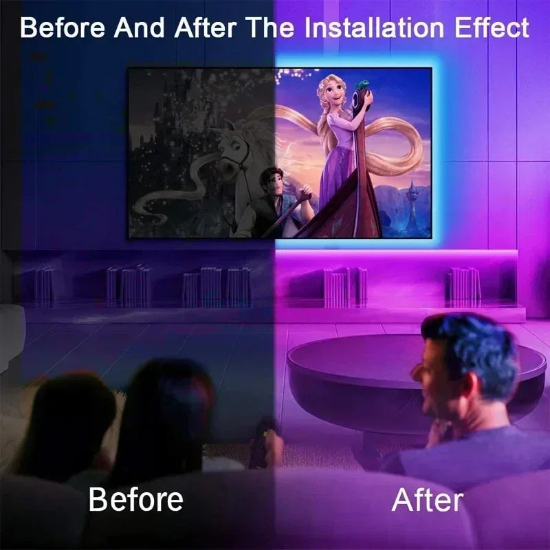 Vivolux | RGB 5050 LED Strip Light mit Fernbedienung & App-Steuerung - USB-betrieben
