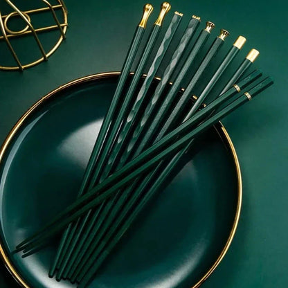 Vivolux | DineLux – Luxuriöses Essstäbchen-Set mit Raffinierten Designs (5 Paar)