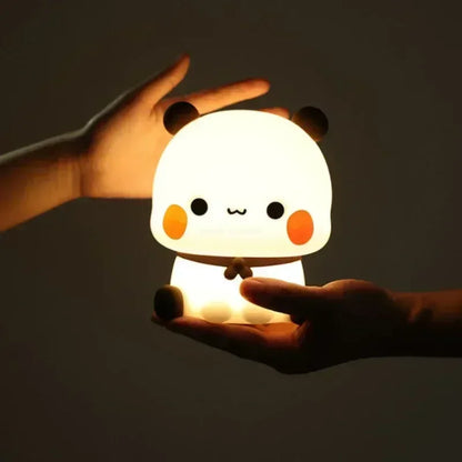 Vivolux | LED Nachtlicht Bär Panda Bubu und Dudu Lampe Niedliche Cartoon Nachtlichter Spielzeug Geschenke Tier Peripherie Schlafzimmer Dekorativ Wohnzimmer