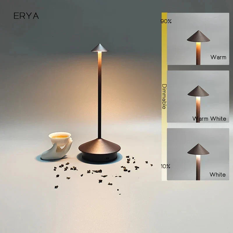 Vivolux | Wiederaufladbare Tischlampe Kreative Esszimmer Touch Led Pina pro Tischlampe Hotel Bar Kaffee Schreibtischlampe Dekorative Schreibtischlampe