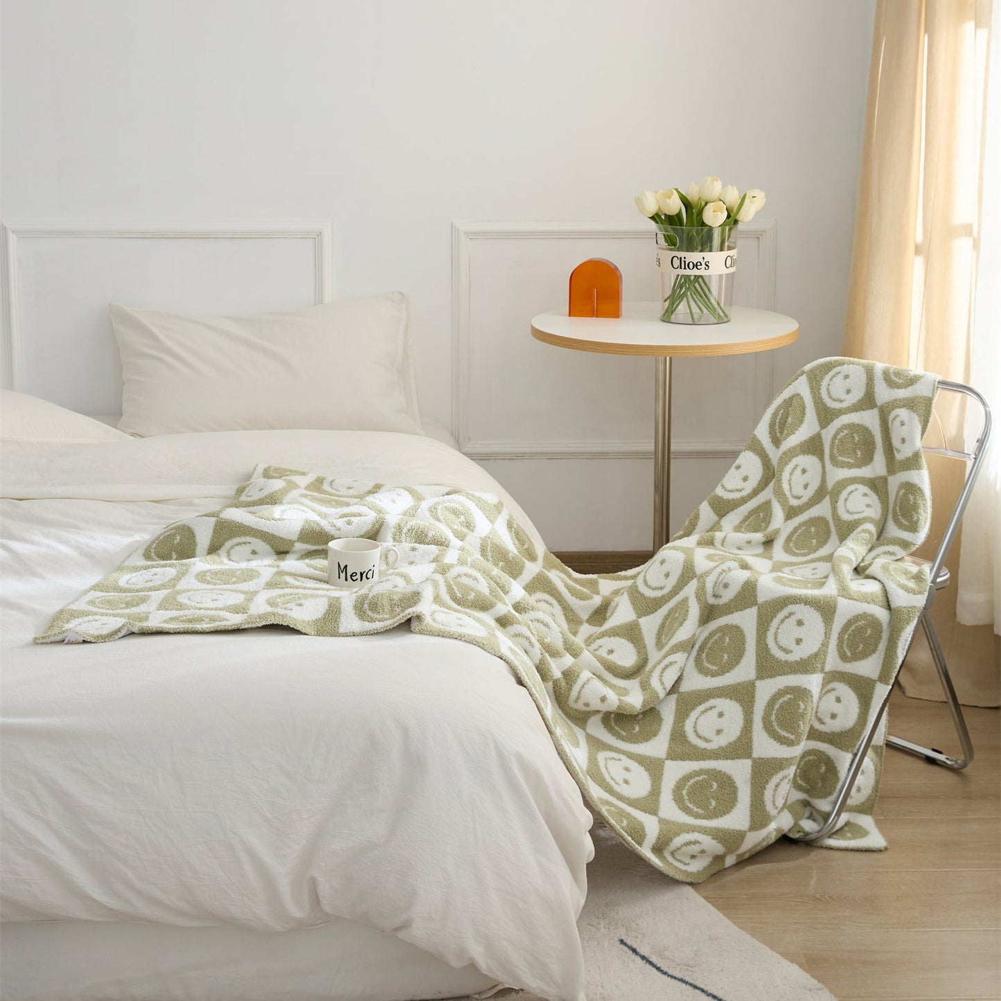 Vivolux | Smiley Kariert Decke