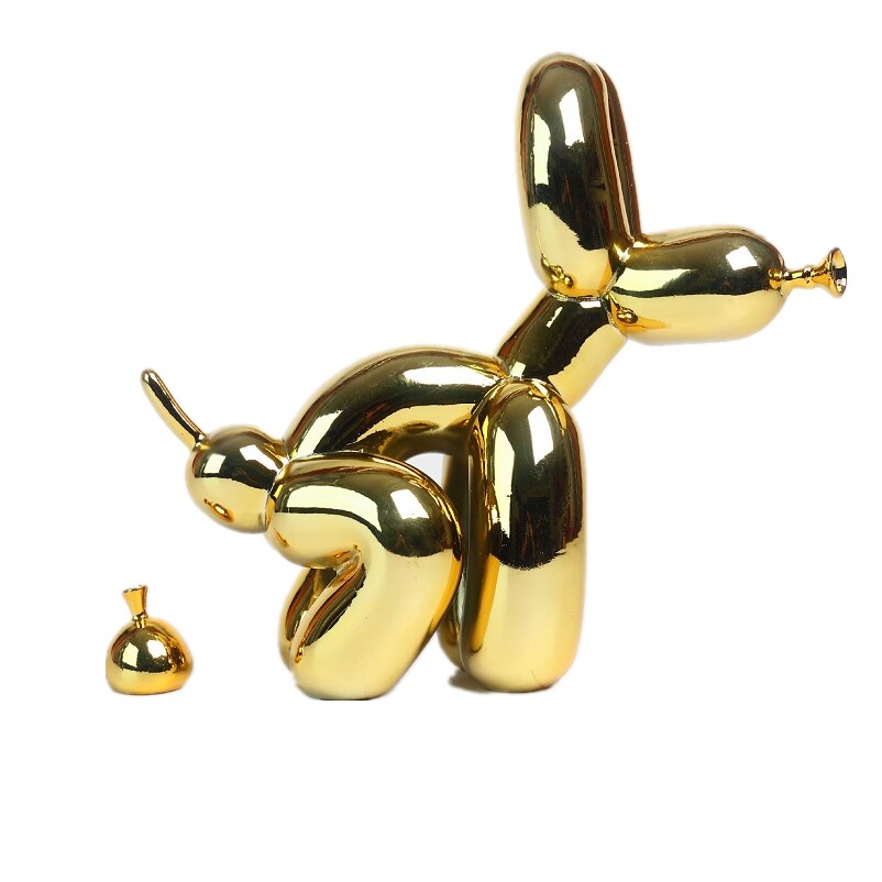 Vivolux | Ballonhund Skulptur, Ballon Kunst Statue, Mini Sammlerstück Figur, Wohnkultur, Harzfigur, Schreibtischaccessoires, Zimmerdekoration
