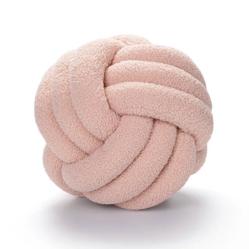 Vivolux | Gooi Kissen - Cozy - Handgeknoteter Ball - Lammfell