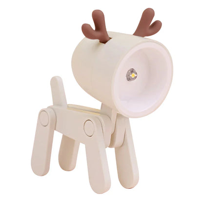 Vivolux | Süße LED-Nachtlampe - Mini-Hund, Hirsch, Dinosaurier Falt-Tischlampe für das Kinderzimmer