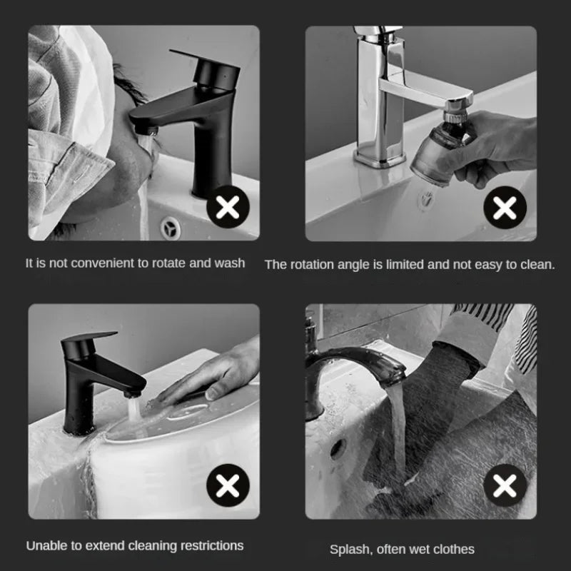 Vivolux | Spritzwassergeschützter mechanischer universeller drehbarer Arm Wasserhahn