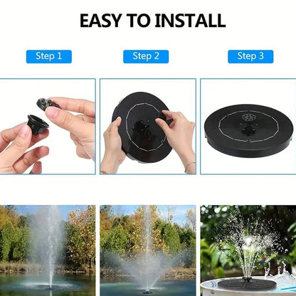 Vivolux | SolarSpring Vital Solarbrunnen | Schwimmende Teichpumpe | Gartendeko | Solar-Wasserspiel für Außen
