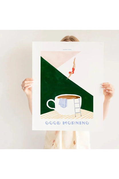 Vivolux | Guten Morgen Kaffee Leinwand Poster