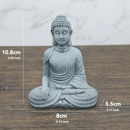 Vivolux | Buddha Stein Statue Kleine Buddhistischen Mönche Tibetischer Buddhismus Figuren Zen Garten Ornament Meditation Zuhause Aquarium Dekoration