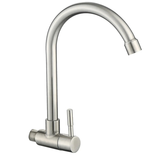 Vivolux | Malka - Drehbarer Moderner Schwarzer Einhand-Kaltwasser-Küchen-Trinkwasserhahn