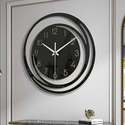 Vivolux | Acryl Wanduhr - Skandinavisches Design - Schwarz - Uhr