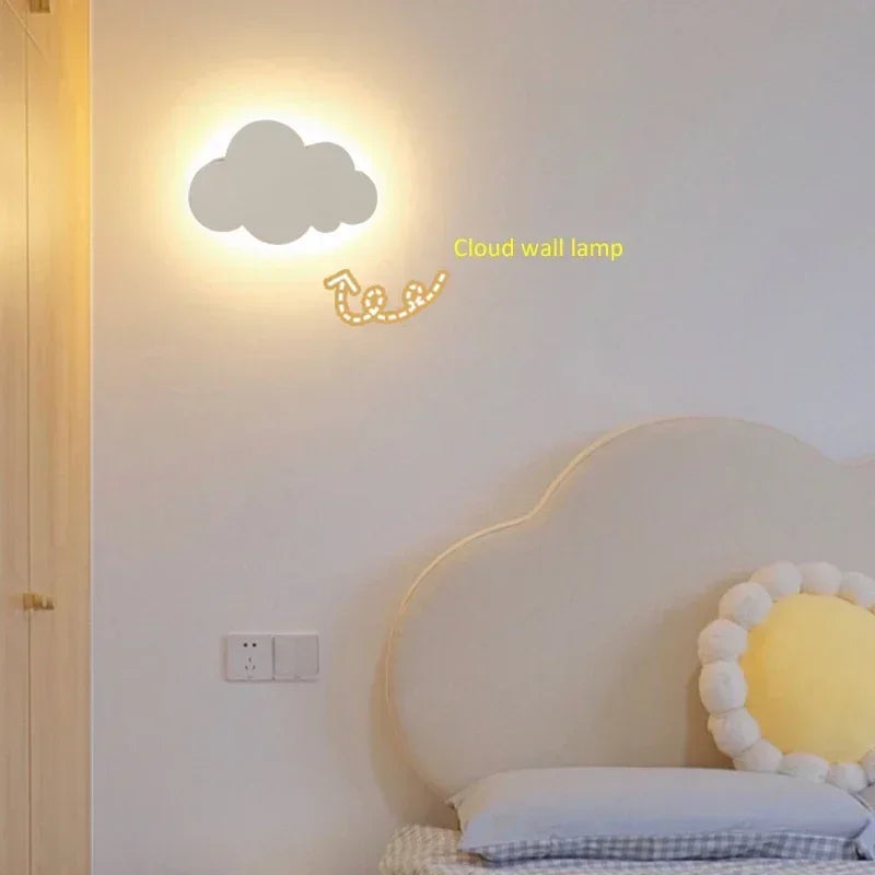 Vivolux | LED Cloud Wandlampe – 3-Farben-Dimmung Moderne Wandbeleuchtung für Schlafzimmer, Wohnzimmer und Babyzimmer Dekor