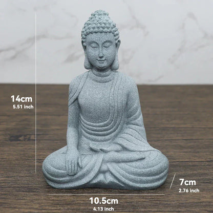 Vivolux | Buddha Stein Statue Kleine Buddhistischen Mönche Tibetischer Buddhismus Figuren Zen Garten Ornament Meditation Zuhause Aquarium Dekoration
