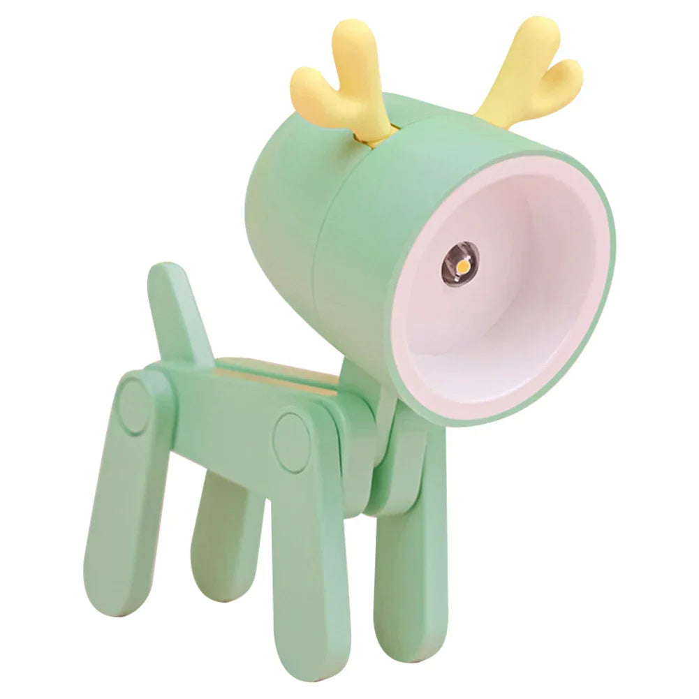 Vivolux | Süße LED-Nachtlampe - Mini-Hund, Hirsch, Dinosaurier Falt-Tischlampe für das Kinderzimmer