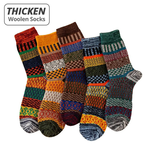 Wintersocken aus Schafwolle (5 Paar)