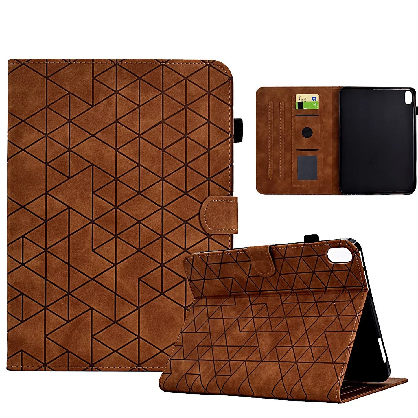 Flip Leder Wallet Case für iPad 10. Generation 2025 10,9, iPad Air 5/4, Pro 11, Mini 6 - Kartensteckplatz, Stoßfest, Sturzsicher Tablet Cover