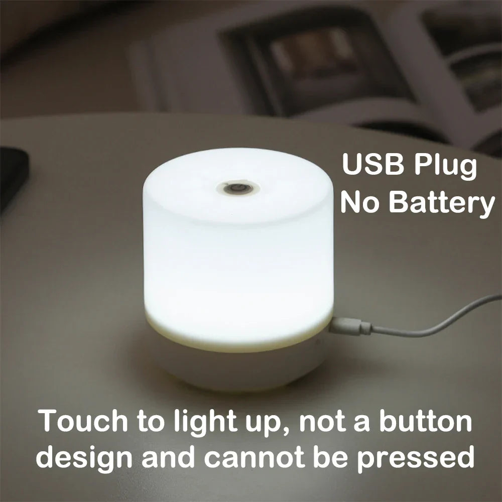 Vivolux | Kreative USB Nachttischlampe - Touch-Dimmung LED Nachtlicht für Schlafzimmer & Studentenwohnheim