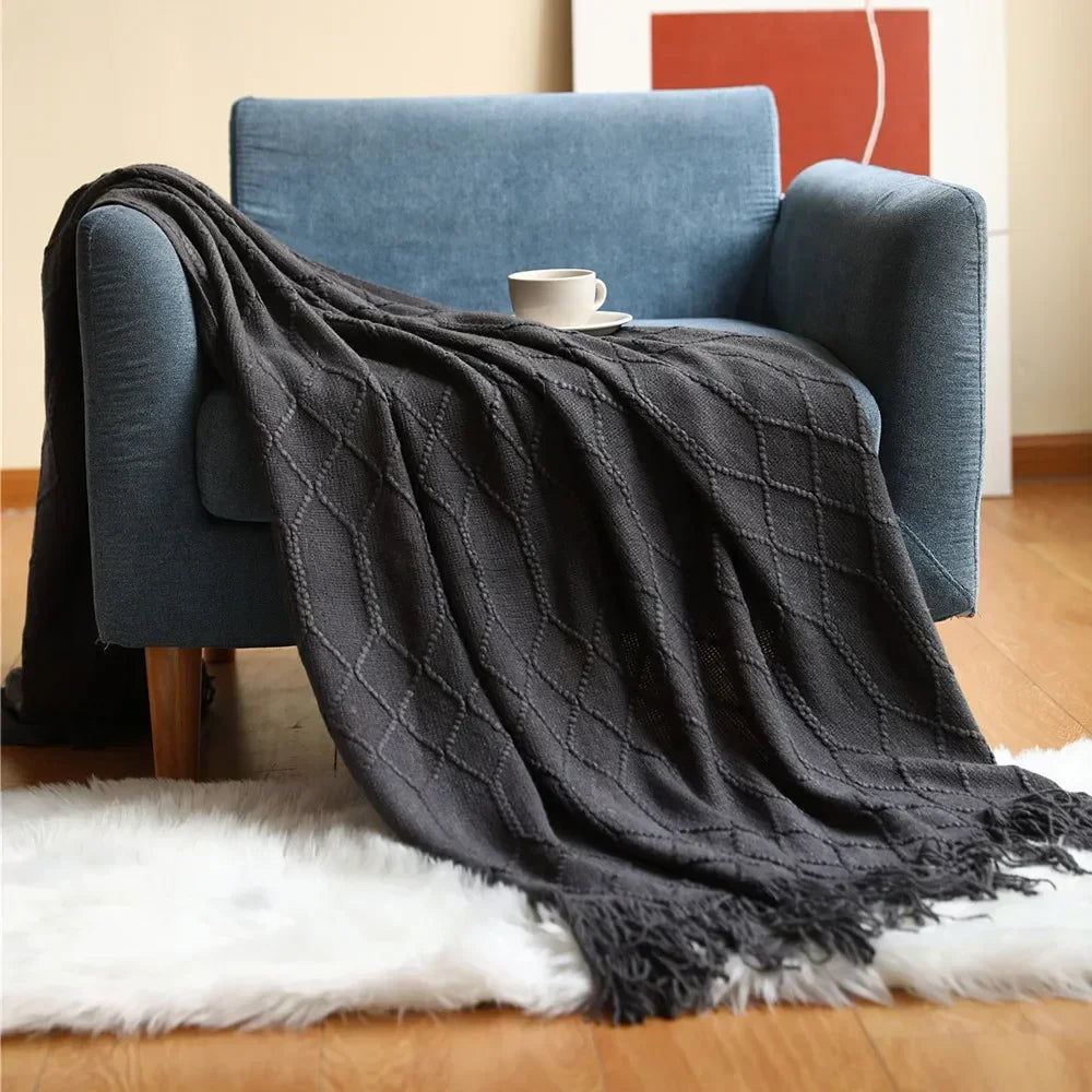 Vivolux | Nordic Style Dick Gestrickte Decke